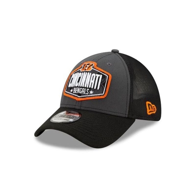 Cincinnati Bengals Gorra | New Era NFL Draft 39thirty Stretch Fit Cap Mexico - Grises